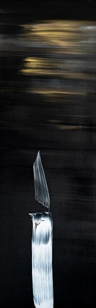 《천계의 빛 No.15》 2017, Acrylic on canvas, 170×55cm